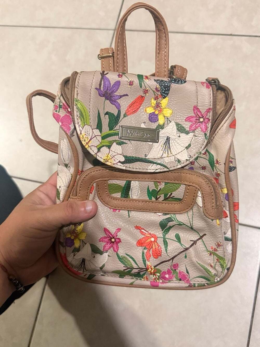 MultiSac Major Convertible Floral Mini Backpack